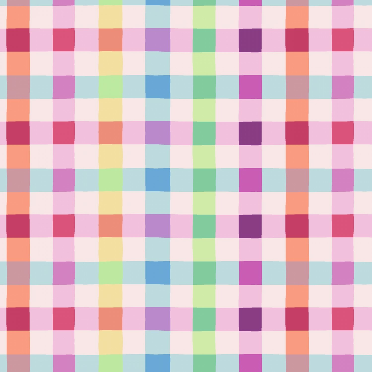 Coloured Checks - Easter Fun - 1/2m cut 57043