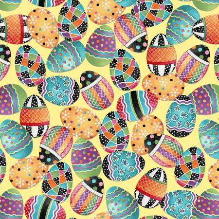 Painted Eggs - Easter Fun - 1/2m cut 57046