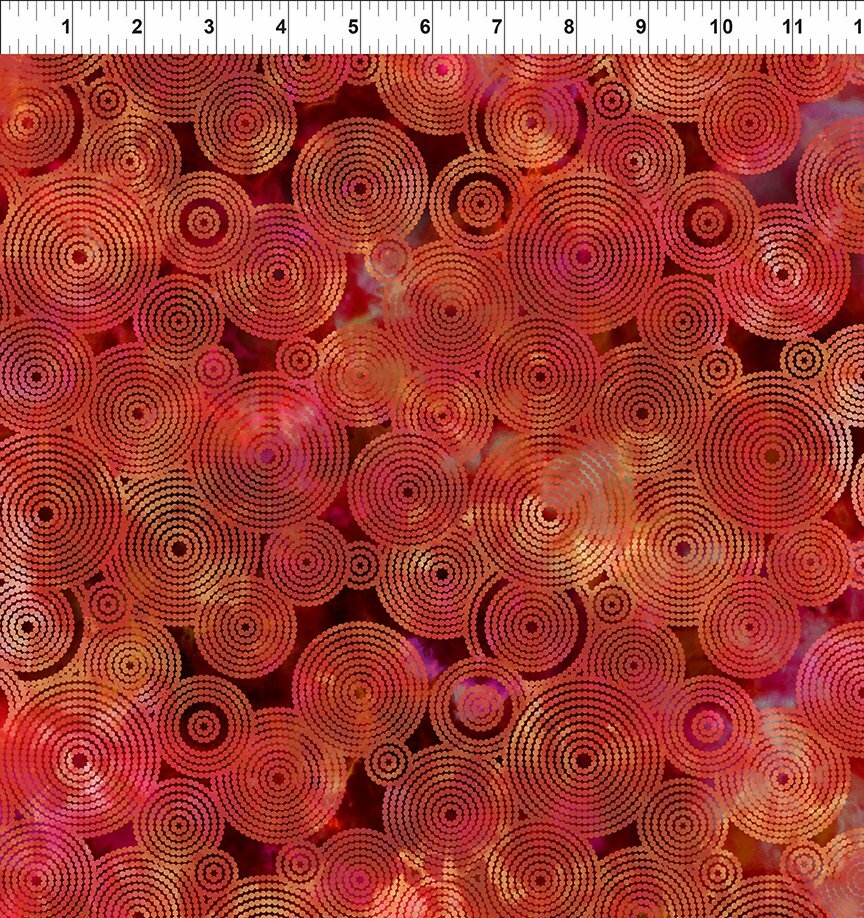 Florigraphix V - Red Circles (8-1) - 1/2m cut 57079