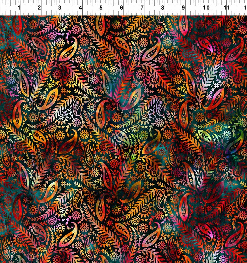 Florigraphix V - Red Paisley (5-1) - 1/2m cut 57071
