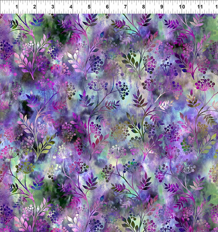 Florigraphix V - Purple Sprigs (6-4) - 1/2m cut 57076