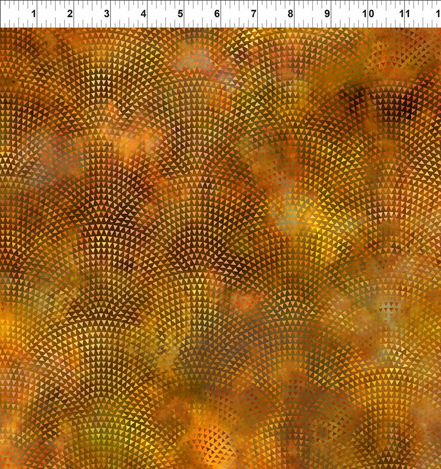 Florigraphix V - Orange Triangle Arcs (10-2) - 1/2m cut 57088