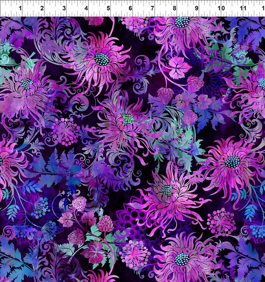 Florigraphix V - Purple Allover Floral (2-2) - 1/2m cut 57064