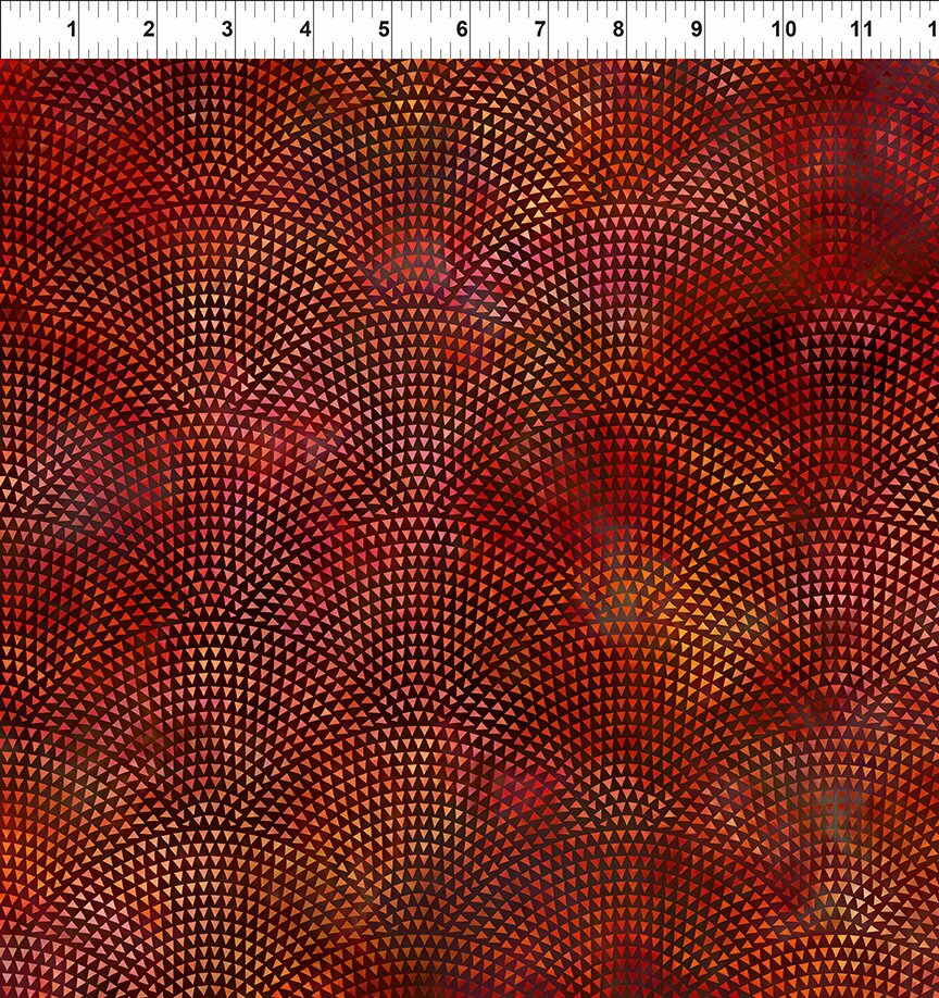 Florigraphix V - Red Triangle Arcs (10-1) - 1/2m cut 57087