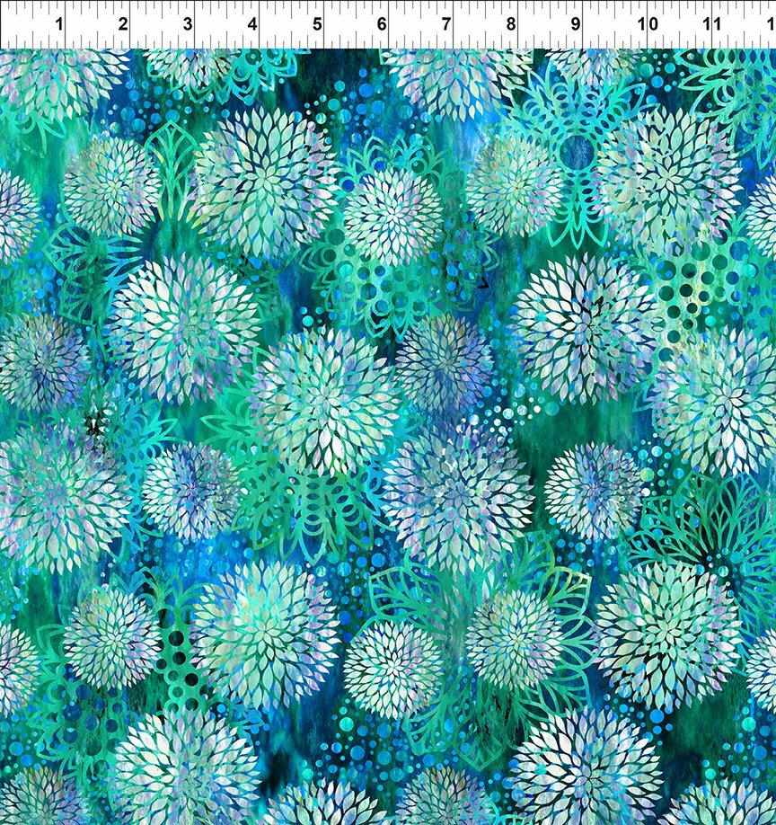 Florigraphix V - Blue Chrysanthemum (3-2) - 1/2m cut 57066