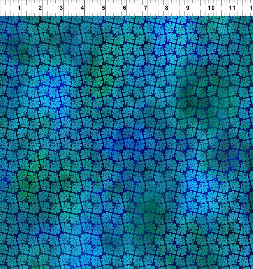 Tapestry - Blue Fan (7-2) - 1/2m cut 57132