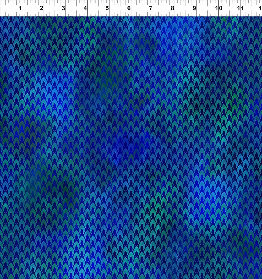 Tapestry - Blue Flames (8-2) - 1/2m cut 57133