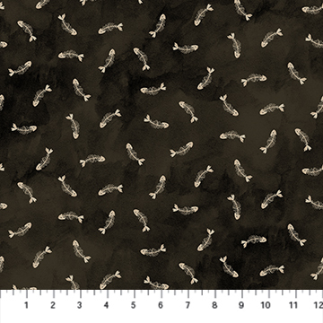 Marcel - Black Fish Bones - 1/2m CUT 57276