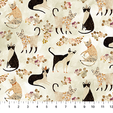 Marcel - Beige Kitties - 1/2m CUT 57278