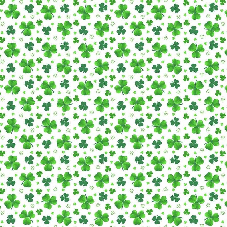 White Shamrocks - Pot of Gold - 1/2m Cut 57207