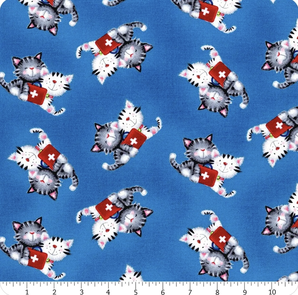 Big Hugs - Blue Cats - 1/2m cut 57217
