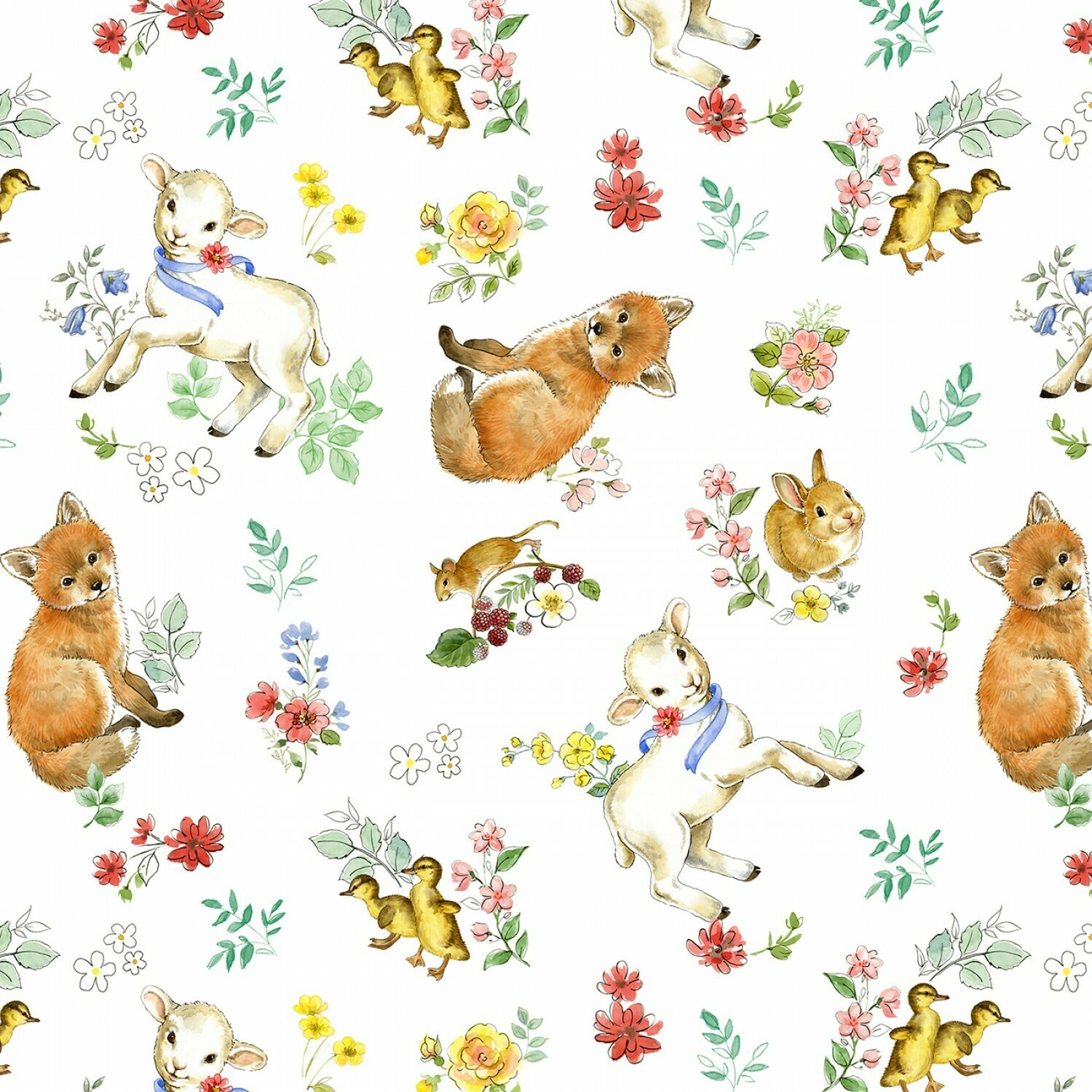 New Friends - Tossed Animals - 1/2m cut