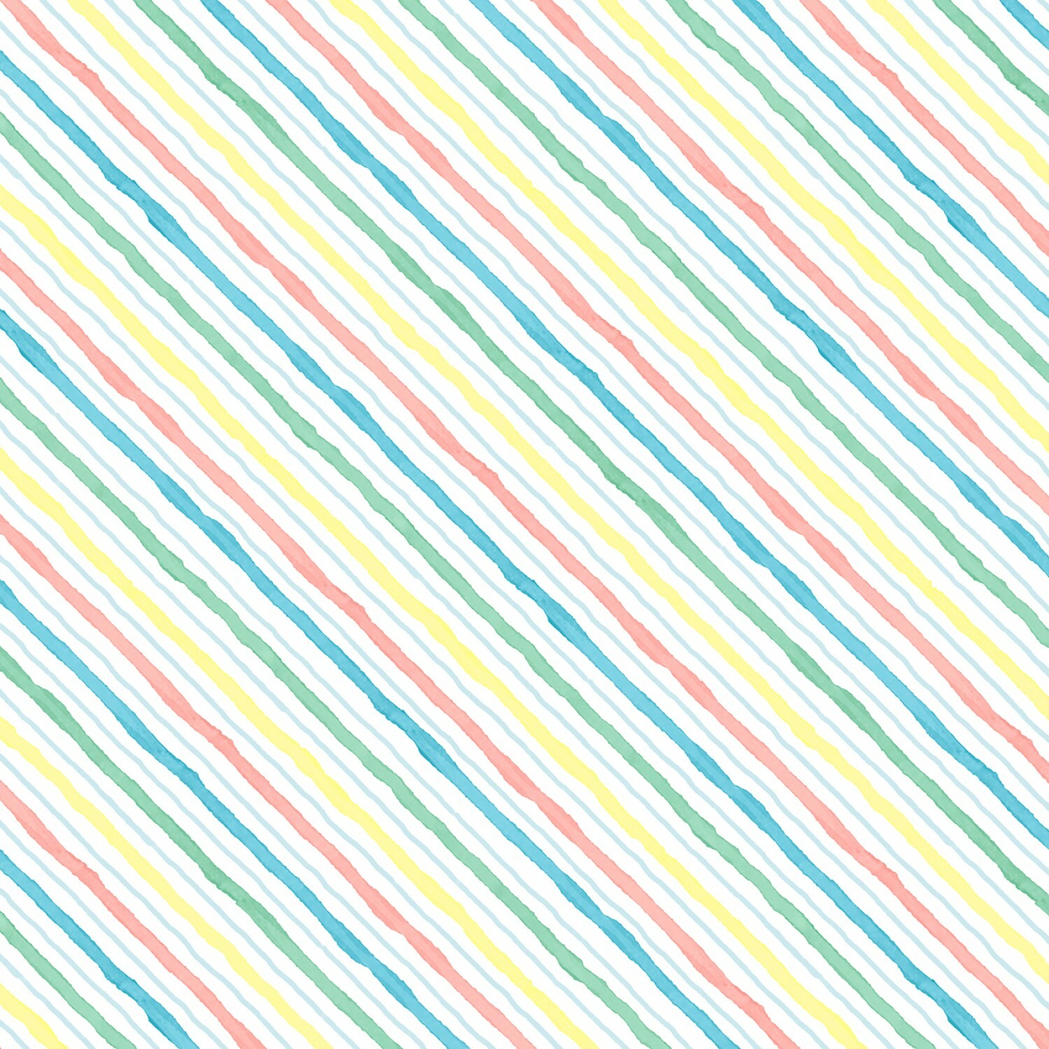 New Friends - Coloured Stripes - 1/2m cut 57242
