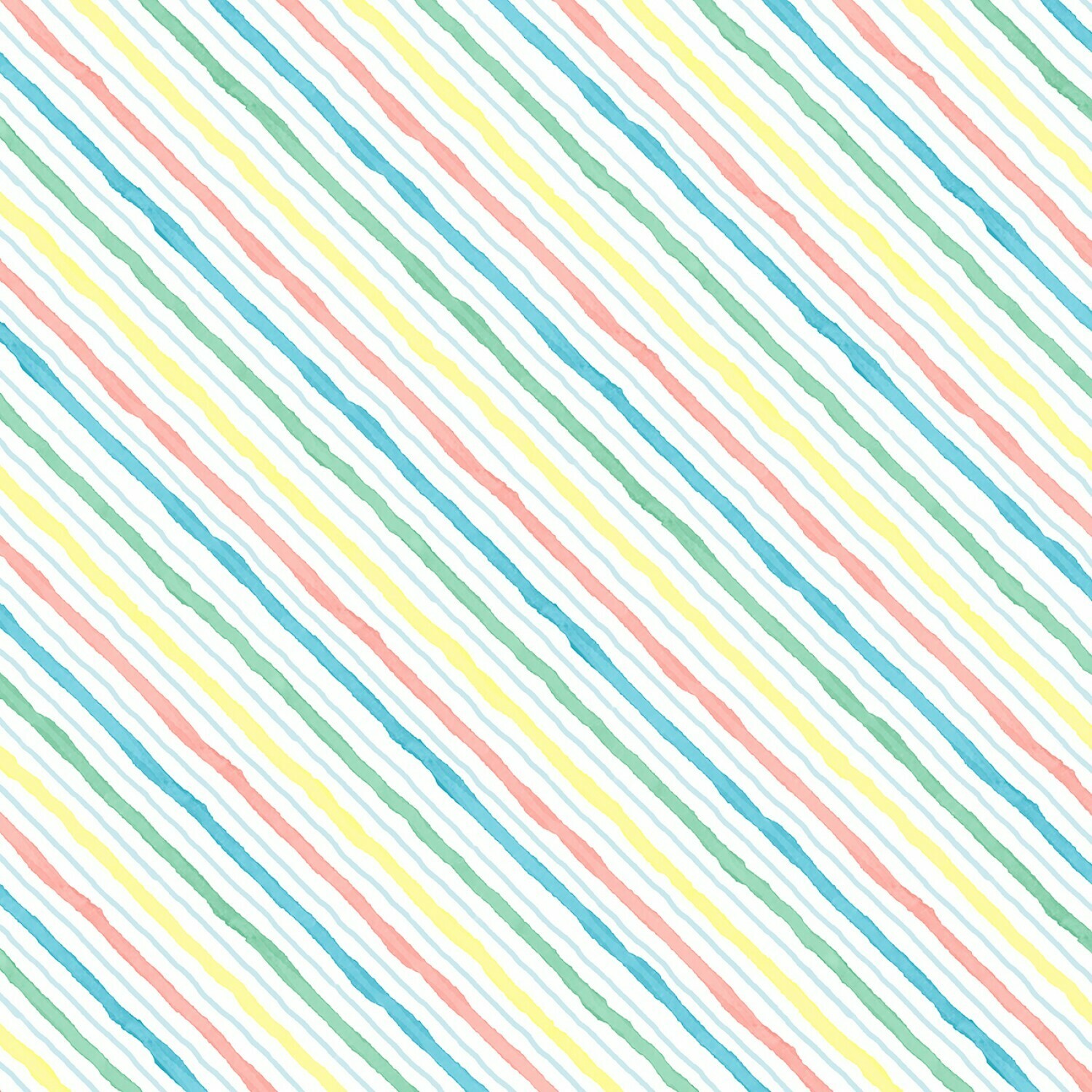 New Friends - Coloured Stripes - 1/2m cut