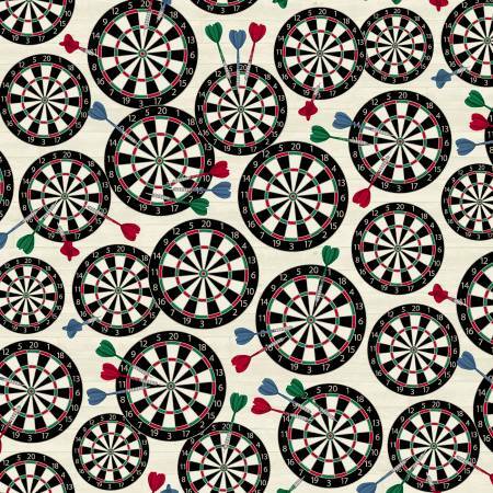 Man Cave - Cream Dart Board - 1/2m cut 57251