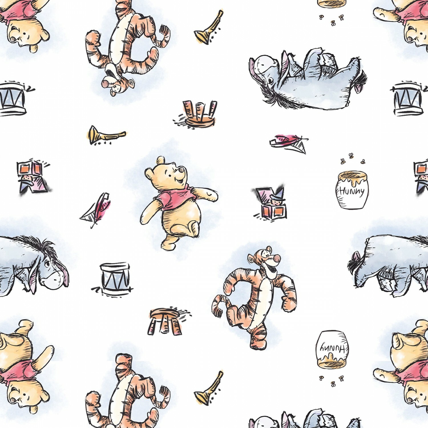 Winnie the Pooh and Friends - 1/2m cut 57345