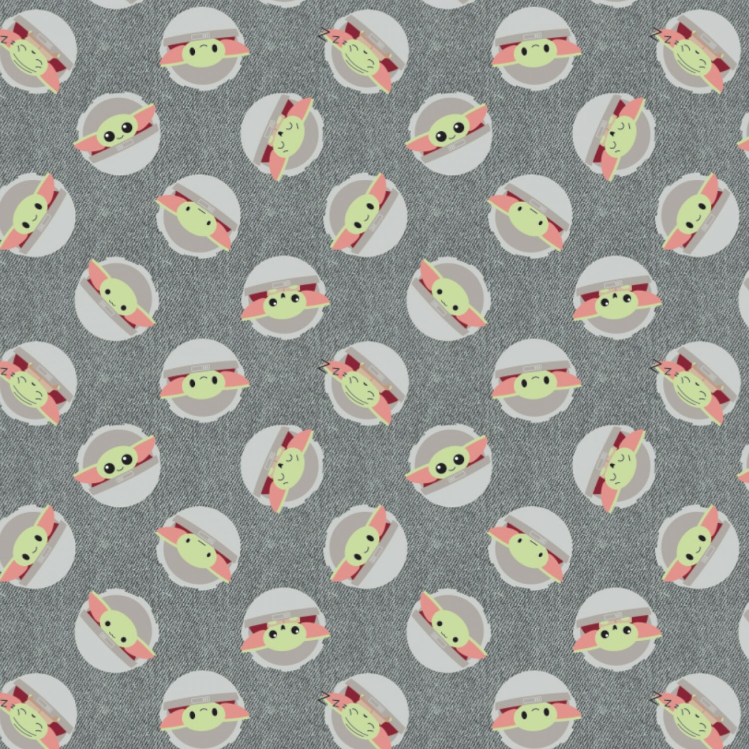 Baby Yoda - Grey Background - 1/2m cut 57393