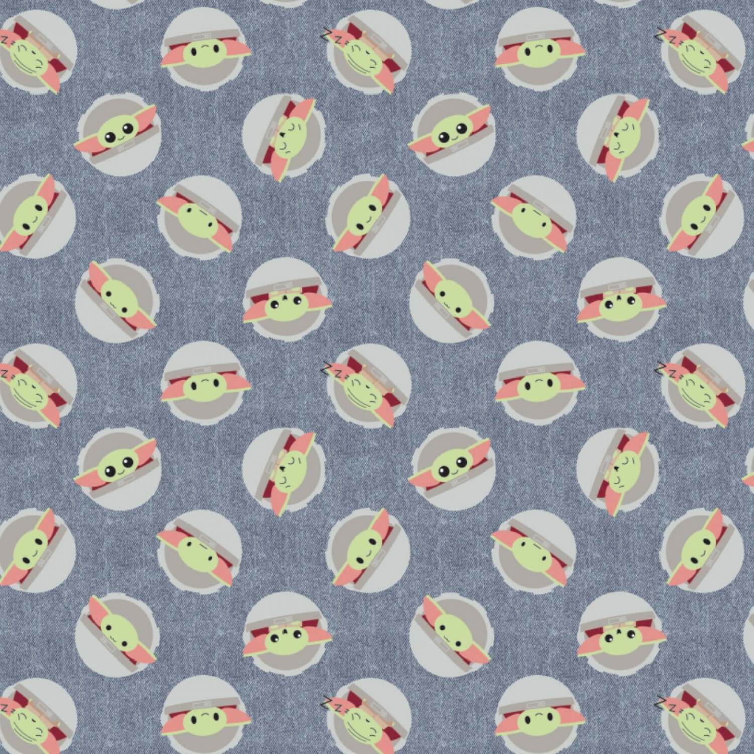 Baby Yoda - Navy Background - 1/2m cut 57394