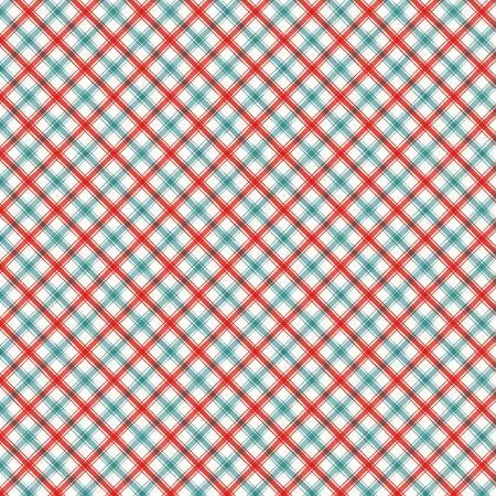 Roots of Love - Ivory/Red Plaid - 1/2m cut 57429
