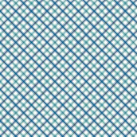 Roots of Love - Ivory/Blue Plaid - 1/2m cut 57430