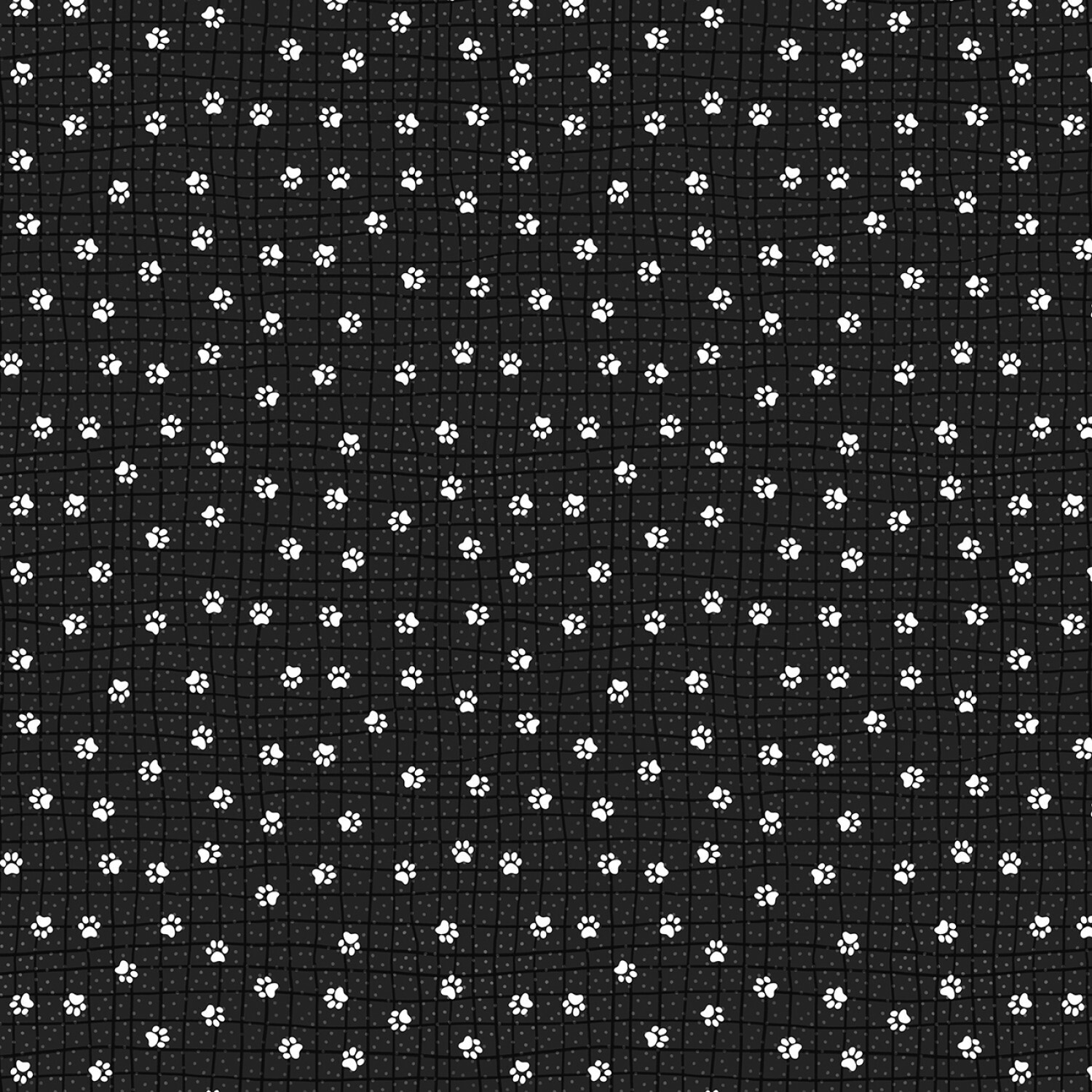 Feeline Good - Black Paw-Kadots - 1/2m cut 57447