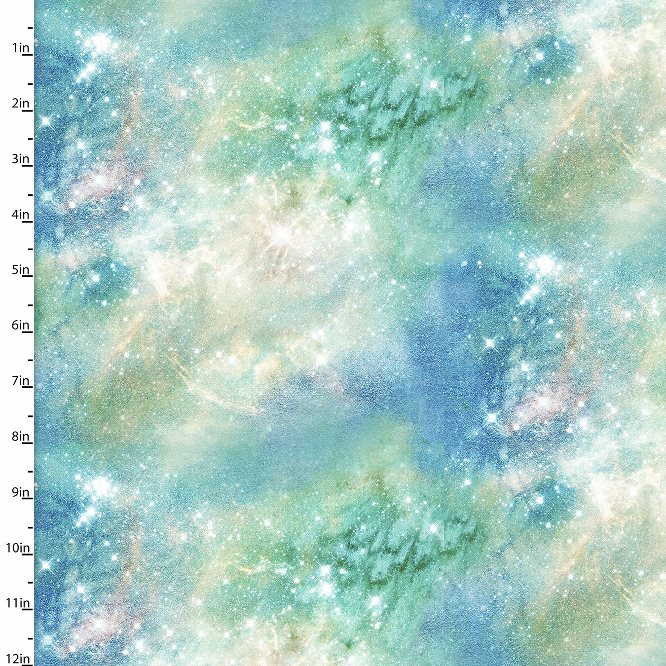 Magical Galaxy - Green Galaxy - 1/2m cut 57491