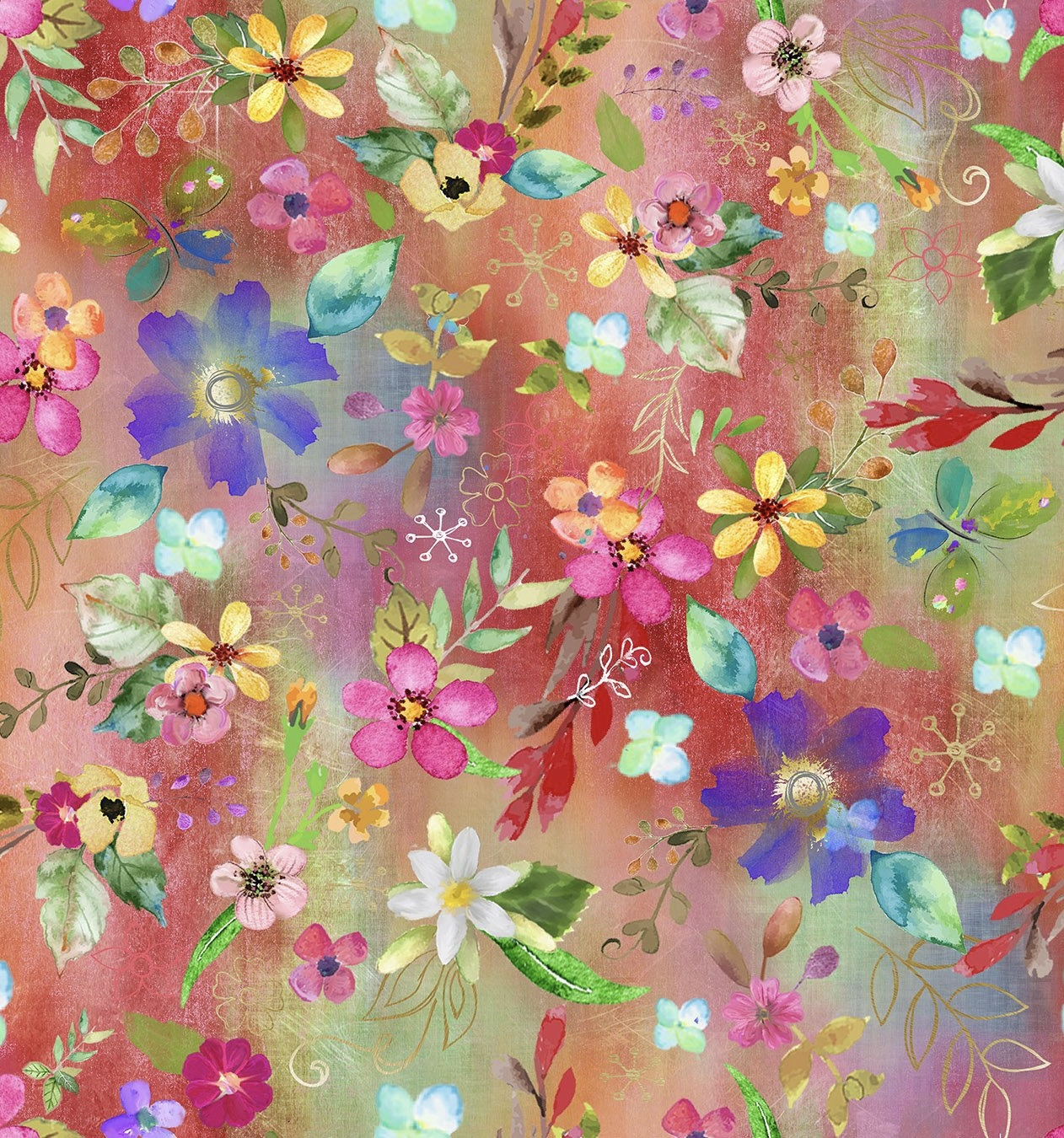 Flowers - Party Animals - 1/2m cut 57503