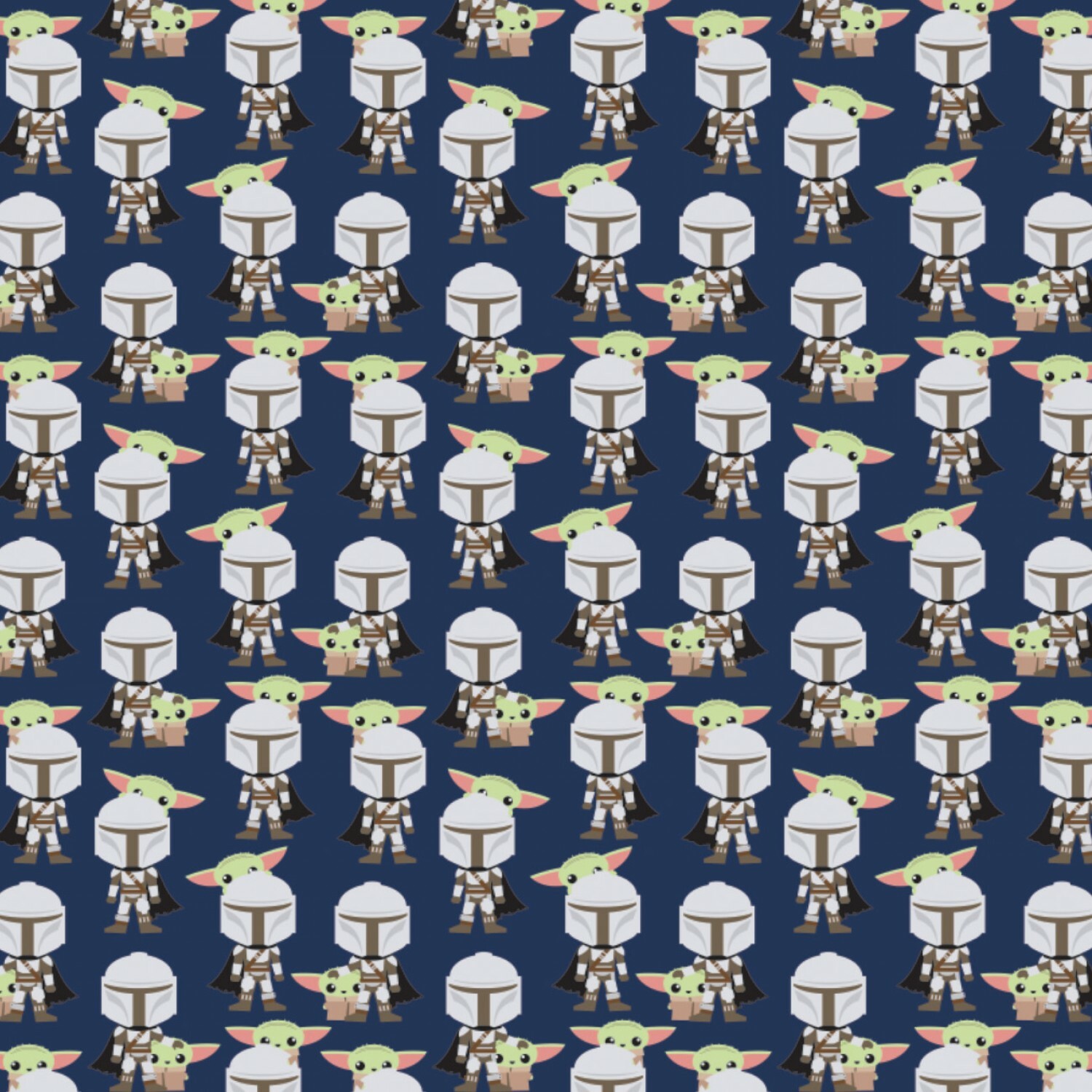 Baby Yoda - Hello Friend - Navy - 1/2m cut 57506