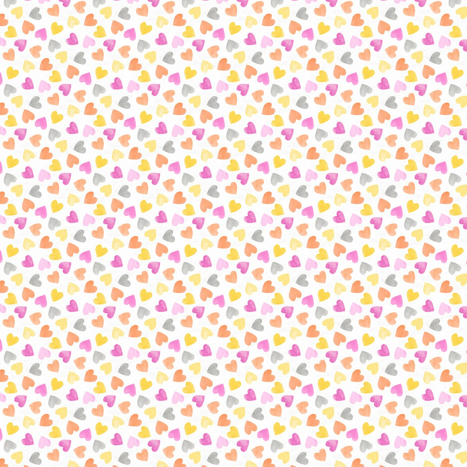 Pink Hearts - Raindrops and Sunshine - 1/2m cut 57543