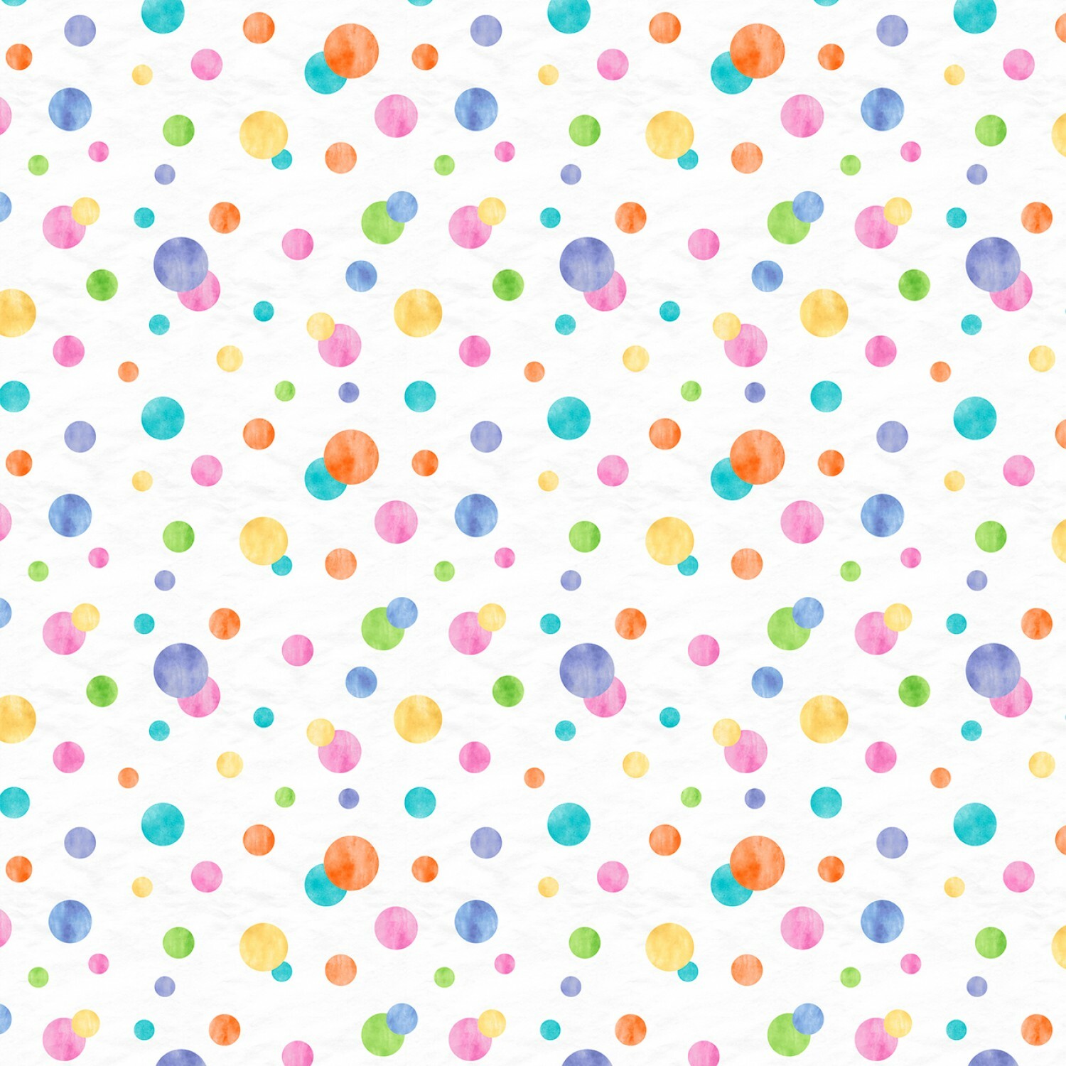 White Circles - Raindrops and Sunshine - 1/2m cut 57538