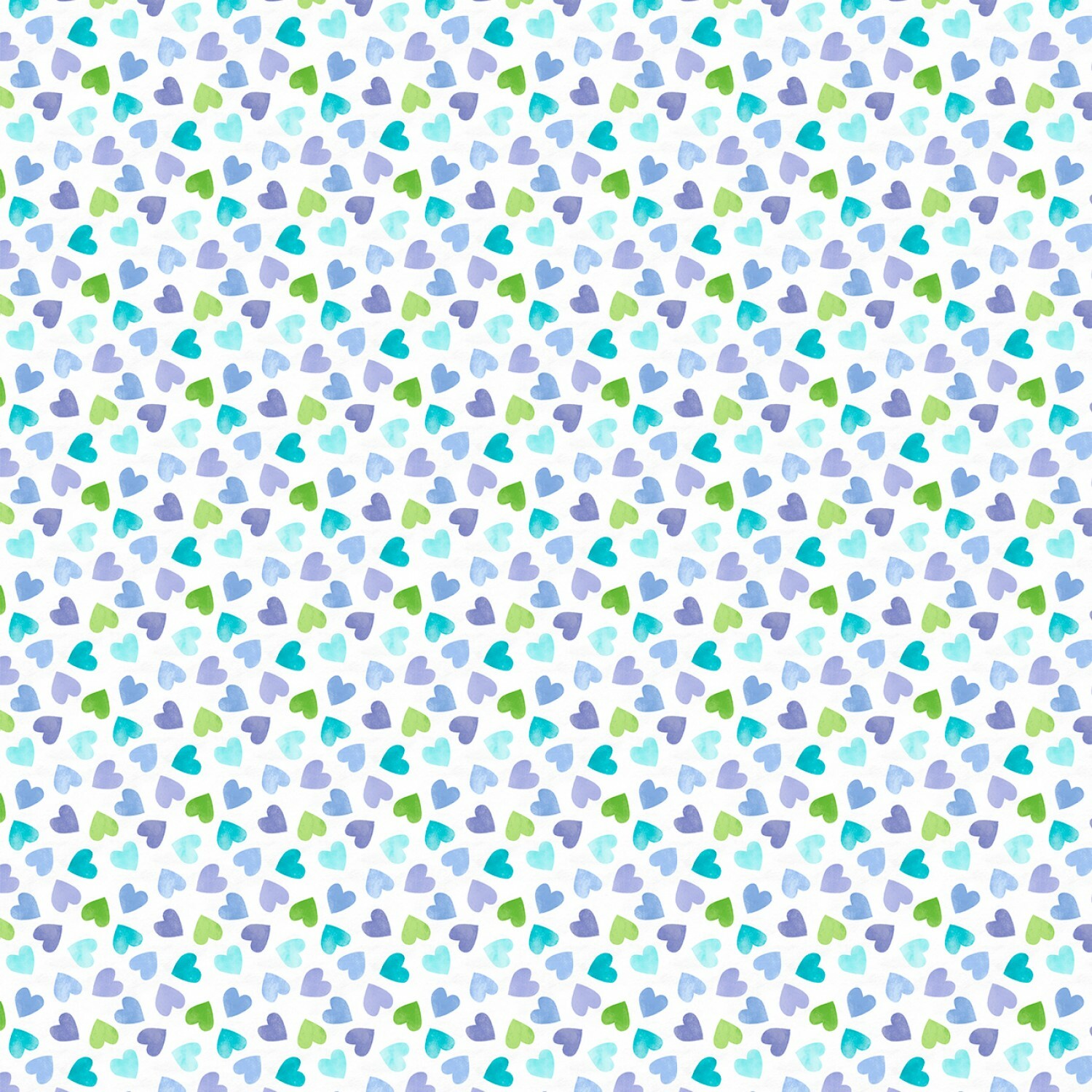 Teal Hearts - Raindrops and Sunshine - 1/2m cut 57542