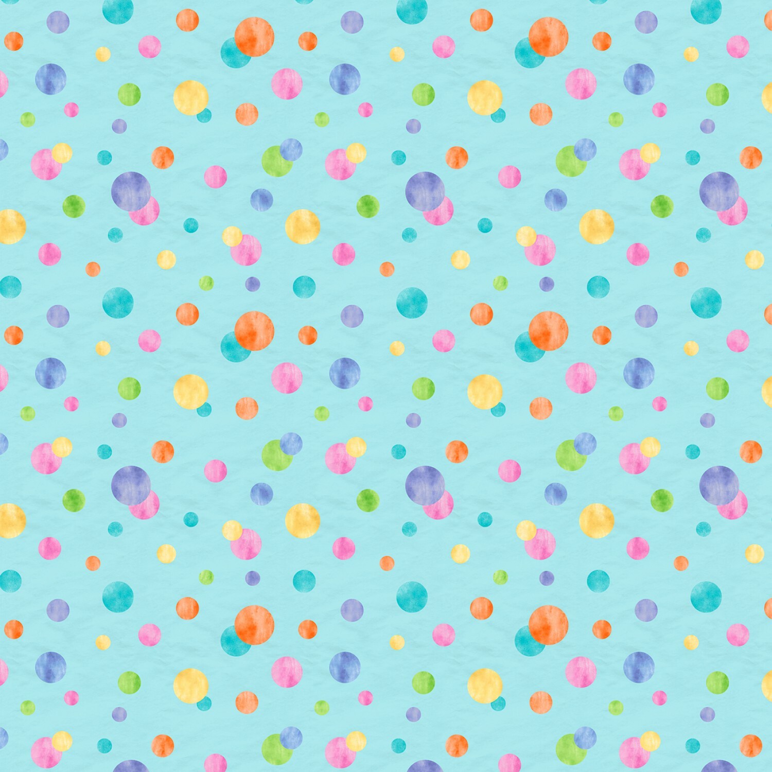 Teal Circles - Raindrops and Sunshine - 1/2m cut 57539
