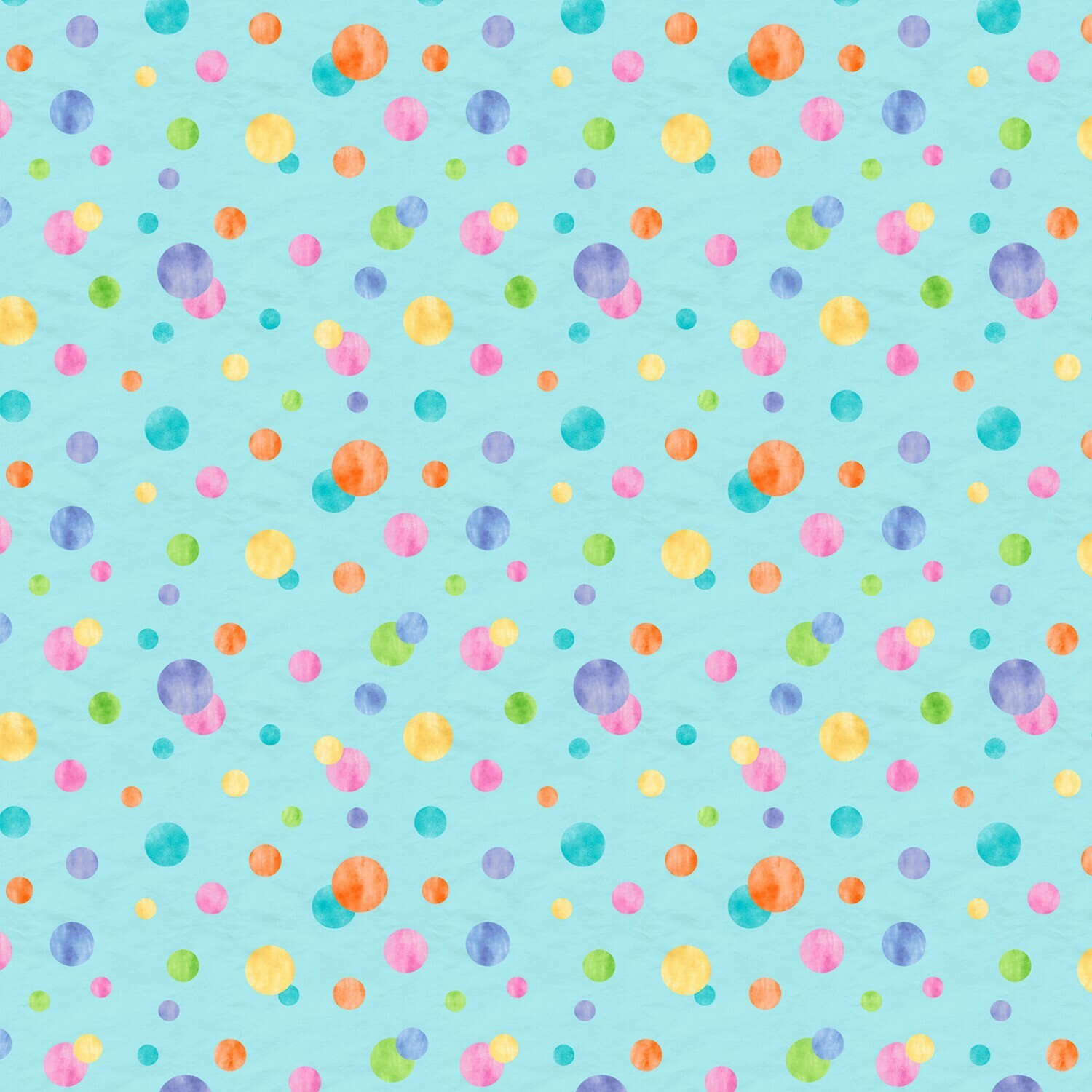 Teal Circles - Raindrops and Sunshine - 1/2m cut