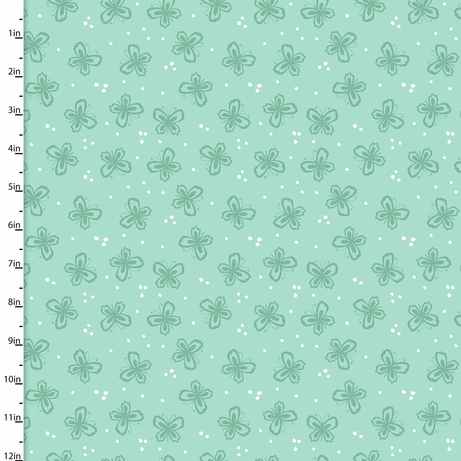 Summer Song - Mint Butterflies - 1/2m cut 57556