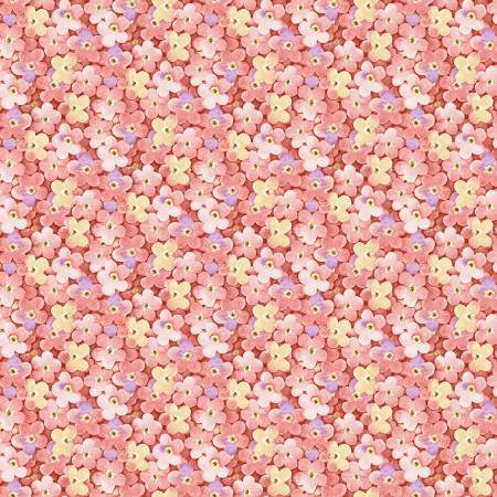 Red Packed Flowers - Garden Inspirations - 1/2m cut 57584
