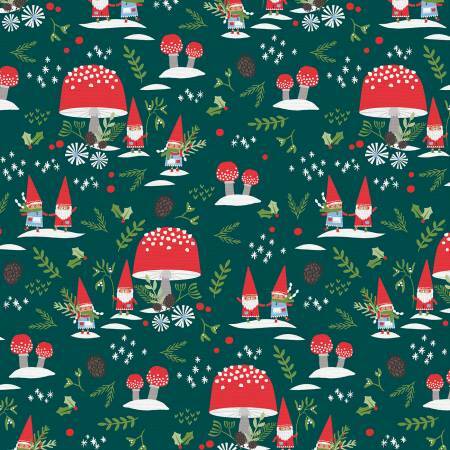 Gnome Noel - Gnome Village on Green - 1/2m cut 57593