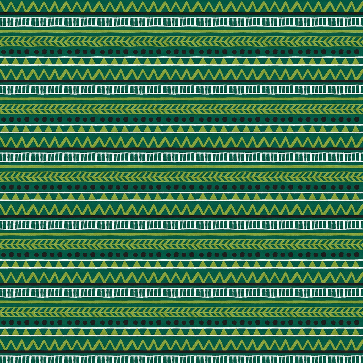 Christmas Sweater Cats - Green Stripe - 1/2m cut 57587