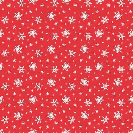Gnome Noel - Red Snowflakes - 1/2m cut 57597