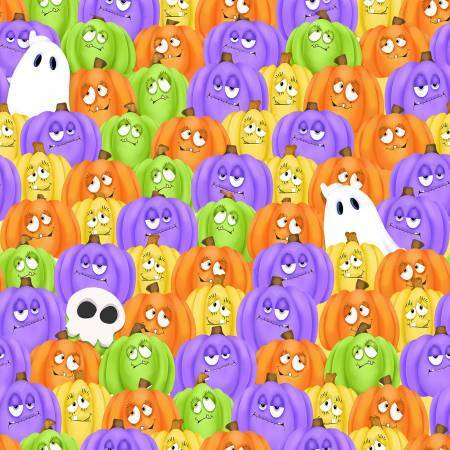 Glow Ghosts - Stacked Pumpkins - GLOW IN THE DARK - 1/2m cut 57675