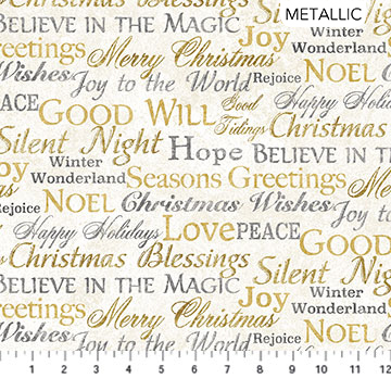White Christmas - Words - 1/2m cut 57707