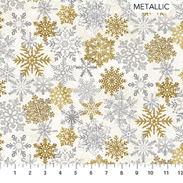 White Christmas - Snowflakes On White - 1/2m cut 57704