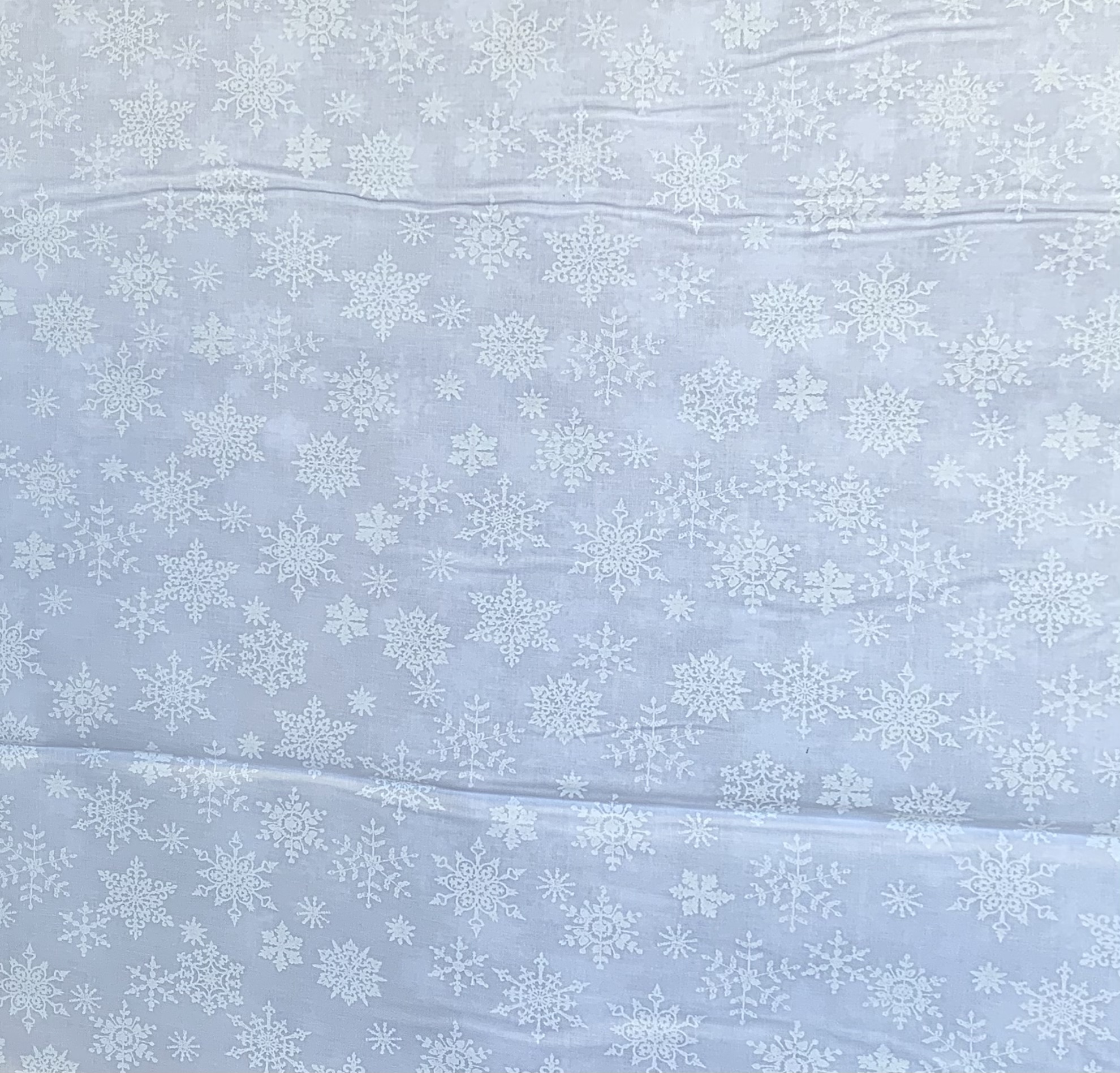 White Tone on Tone - Snowflakes - 1/2m cut 57713