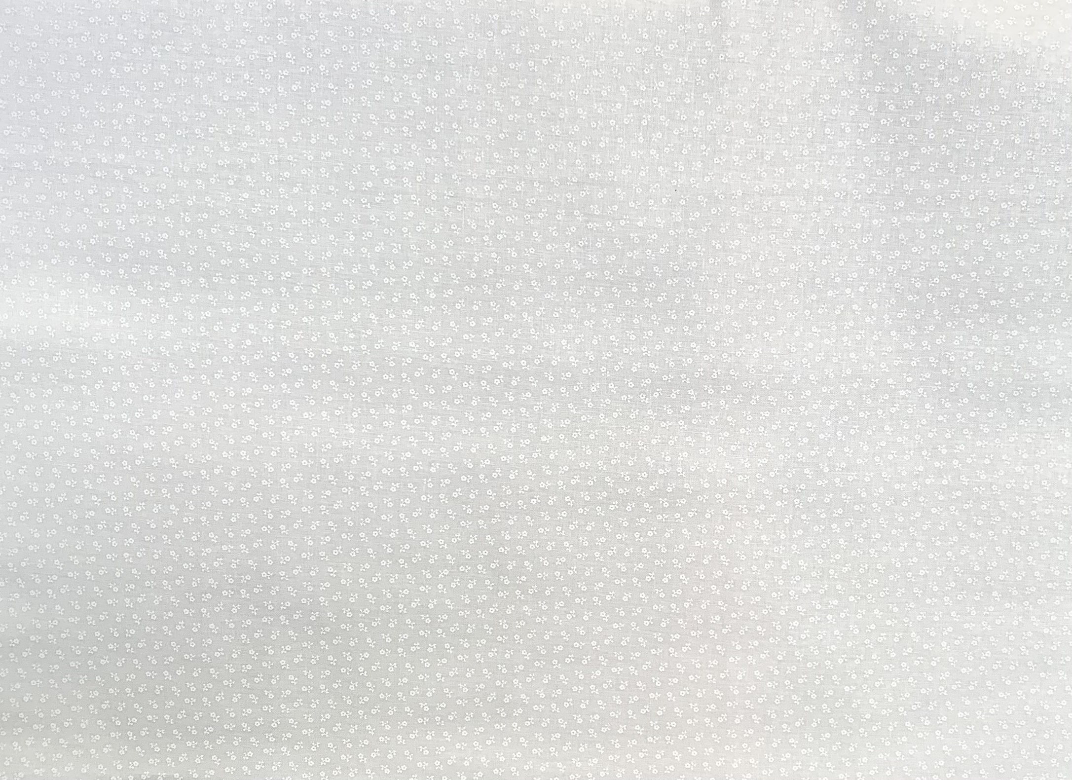 White Tone on Tone - Little Flowers - 1/2m cut 57712