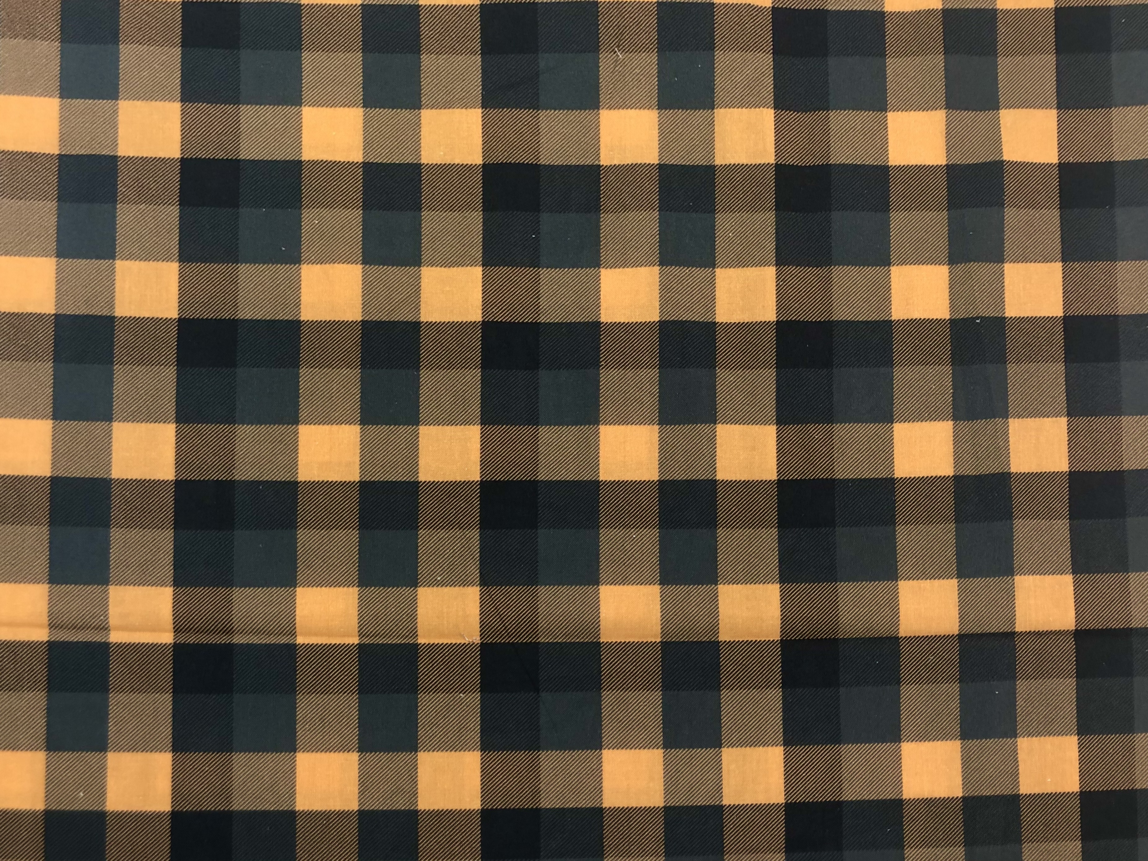 Orange and Black Plaid - 1/2m cut 57765