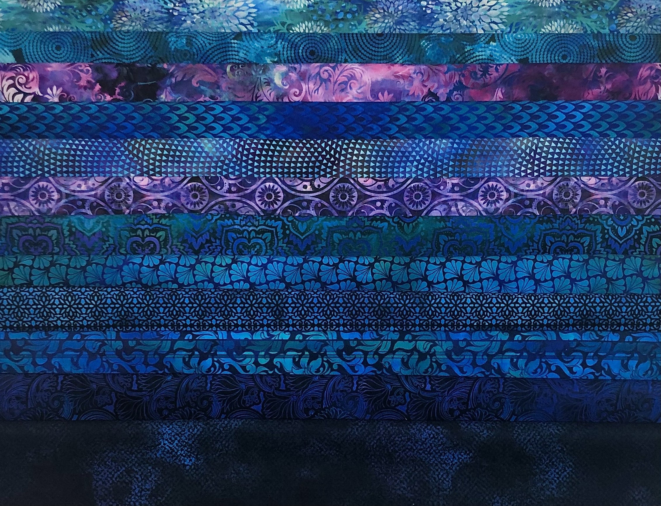 In The Beginning Fabrics Fat Quarter Bundle - Blue 57776