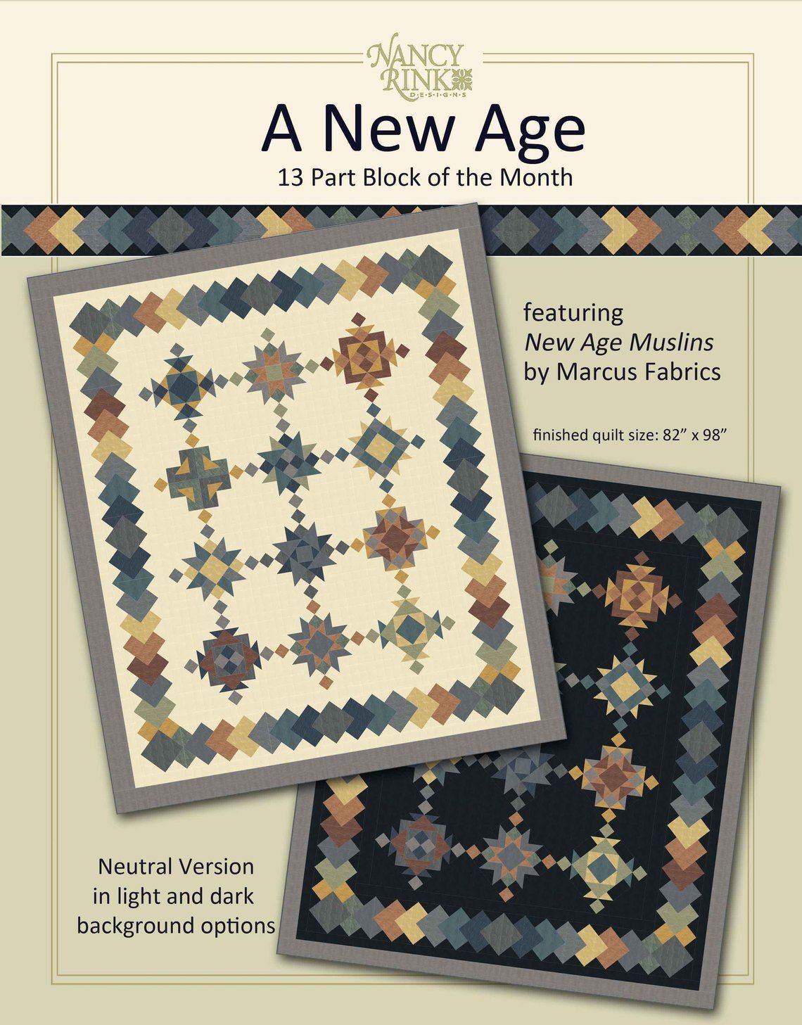 A New Age Block of the Month Kit - Neutral Version 57778