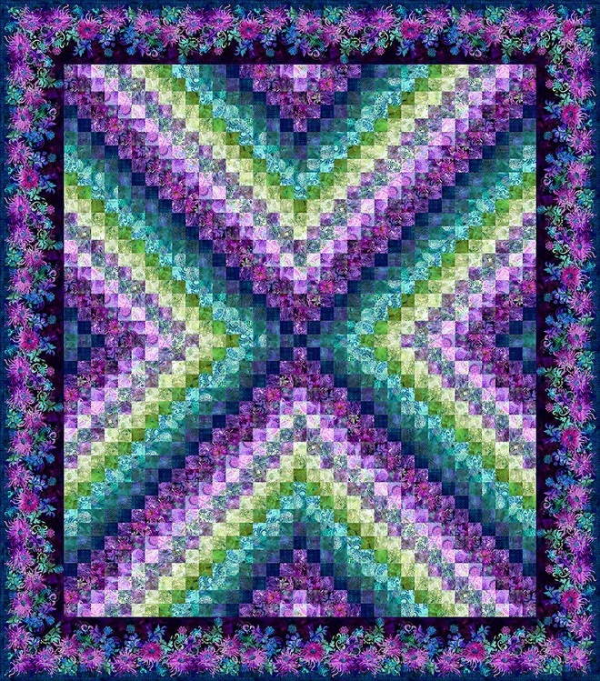 "X Trip" Quilt Kit - Purple Version 57789