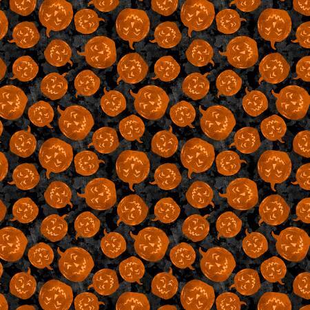 Frightful Night - Orange Pumpkins - 1/2m cut 57815