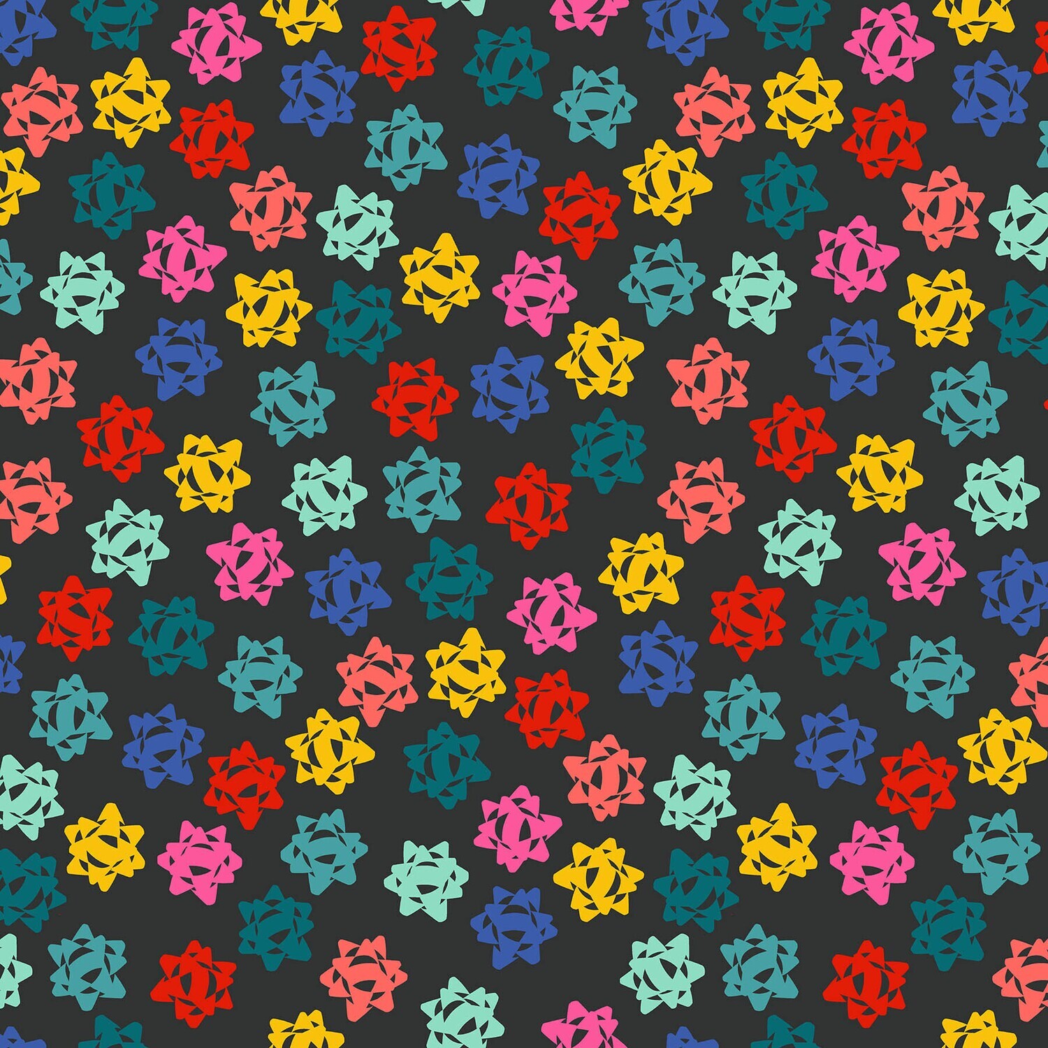 Peppermint - Black Bows - 1/2m cut