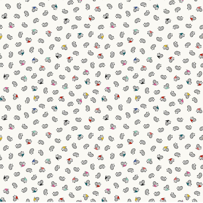 Peppermint - White Hedgehogs - 1/2m cut